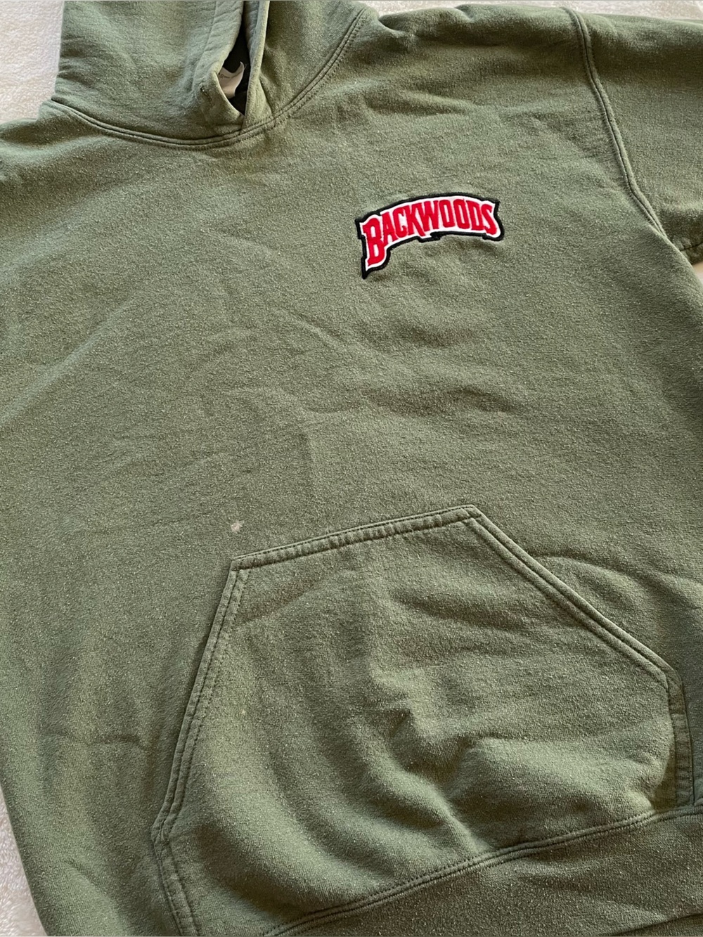 Backwoods Military Green Hoodie size small - Picture 2 of 11